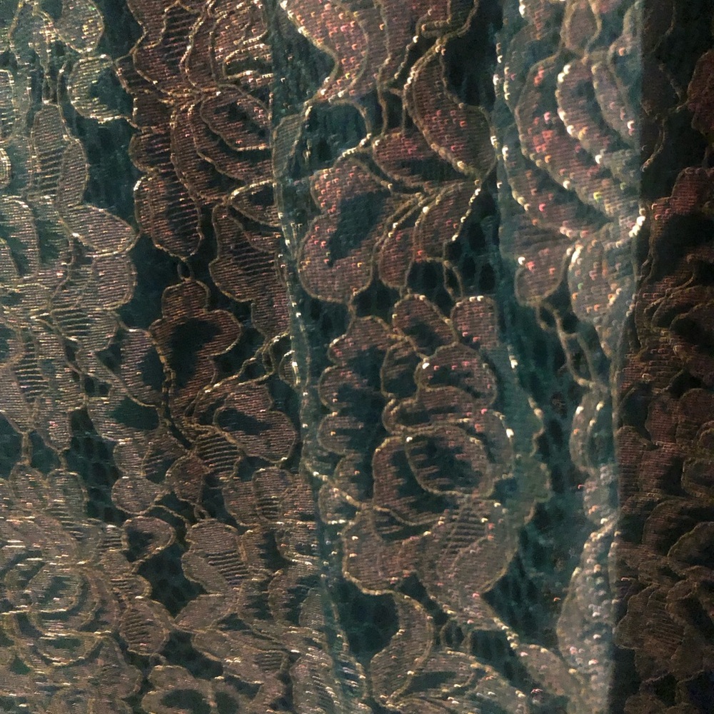 Lulu's Teal Green Lace Plunge Mini Dress - Picture 4 of 11